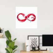Poster L'infini avec du vin rouge (Bureau à domicile)