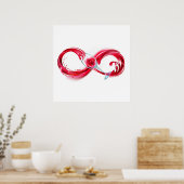 Poster L'infini avec du vin rouge (Cuisine)