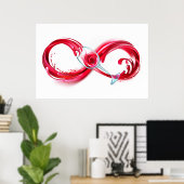 Poster L'infini avec du vin rouge (Bureau à domicile)