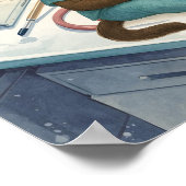 Poster L'infirmière a une pause café (Coin)