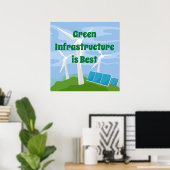 Poster L'infrastructure verte est la meilleure (Bureau à domicile)