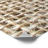 Poster Linge brut : Tissu texturé naturel. (Coin)