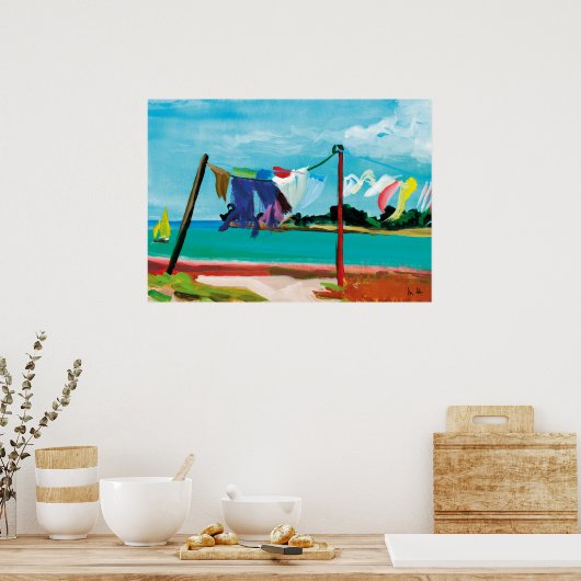 Poster linge dans la brise (Cuisine)