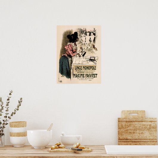 Poster LINGE MONOPOLE Lave-linge Auguste Roedel (Cuisine)