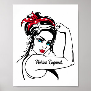 Poster L'Ingénieur Marine Rosie La Poignée Riveter