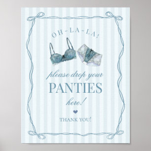 Poster Lingerie Bleue Enterrement de Vie de Jeune Fille C