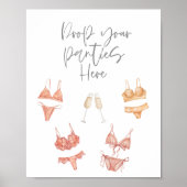 Poster Lingerie déposer vos culottes ici moderne (Devant)