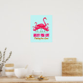 Poster Lingo Flamant rose rose (Cuisine)
