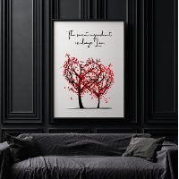 L'ingrédient secret est Love Red Tree Hearts