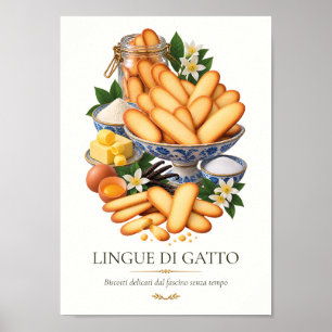 Poster Lingue di Gatto – Vintage Italian Dessert