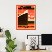 Poster Linie Hambourg-Amérique (Bureau à domicile)