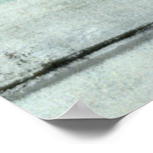 Poster 'Link' Art Turquoise et gris Abstrait (Coin)