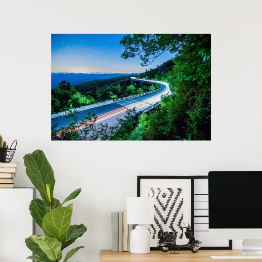 Poster linn cove viaduc blue ridge parkway (Bureau à domicile)