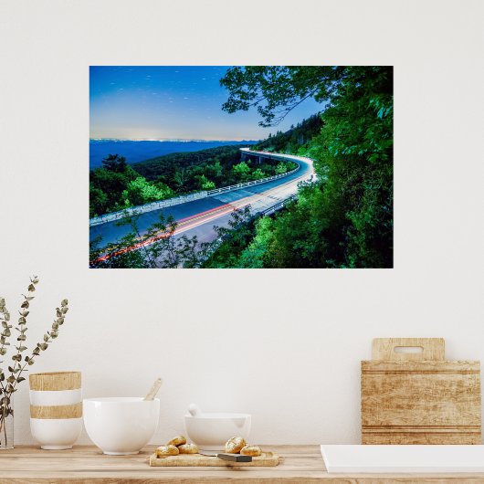 Poster linn cove viaduc blue ridge parkway (Cuisine)