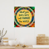 Poster L'inspiration scolaire Changement de la salle de c (Cuisine)