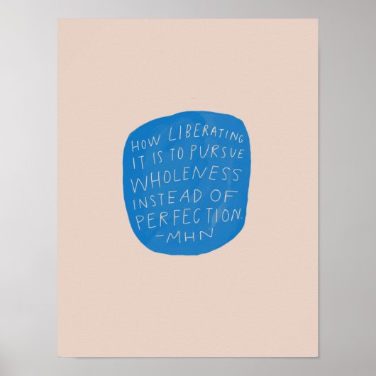 Poster l'intégrité sur la perfection - citation inspirant (Devant)