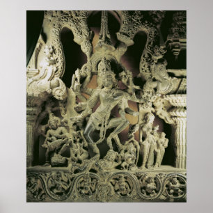 Poster Lintel avec Shiva Nataraja, dynastie Kakatiya