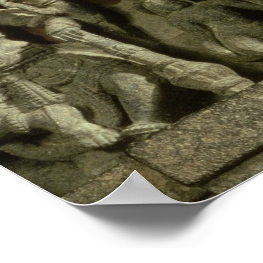 Poster Lintel représentant la Trinité : Siva, Brahma et V (Coin)