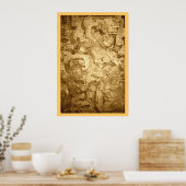 Poster Lintel Yaxchilan # 25 (Cuisine)