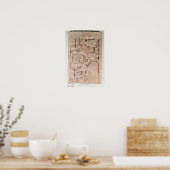 Poster lintel Yaxchilan, Classic tardif (Cuisine)