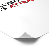 Poster L'Intelligence Est Un Sticker Attrayant (Coin)