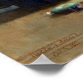 Poster L'intérieur bleu de l'arrière-plan (Coin)