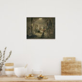 Poster L'intérieur de la cabane d'un chef mandan, plaque (Cuisine)