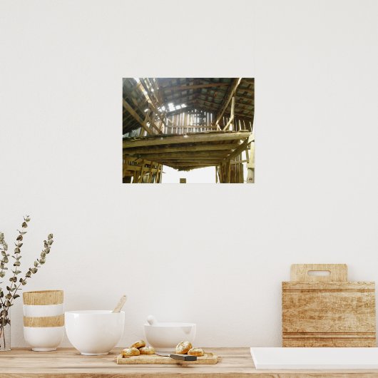 Poster L'intérieur de la vieille grange devant (Cuisine)