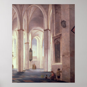 Poster L'intérieur du Buurkerk à Utrecht, 1644