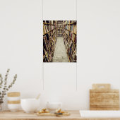 Poster L'intérieur d'une librairie d'occasion Suède. (Cuisine)