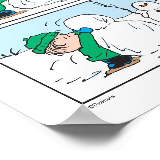 Poster Linus Construit Un Snowman (Coin)
