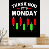 Poster L'Investisseur Remercie Dieu C'Est Lundi (Cuisine)