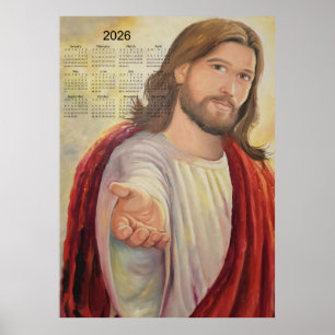 Poster L'Invitation Divine : Calendrier Jésus 2026