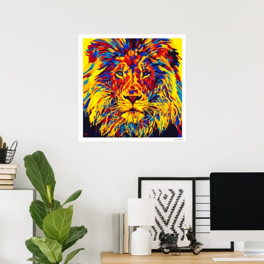 Poster Lion (Bureau à domicile)