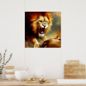 Poster Lion (10) Chat sauvage (Cuisine)