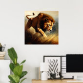 Poster Lion (12) Chat sauvage (Bureau à domicile)