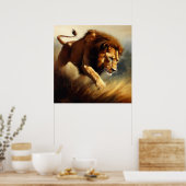 Poster Lion (12) Chat sauvage (Cuisine)