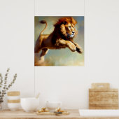 Poster Lion (8) Chat sauvage (Cuisine)