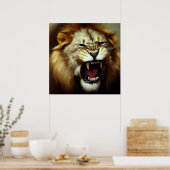 Poster Lion (9) Chat sauvage (Cuisine)