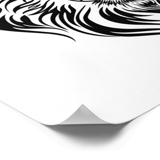 Poster Lion Abstrait vibrant (Coin)