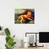 Poster Lion - Albrecht Durer - c1494 (Bureau à domicile)