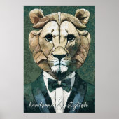 Poster Lion Aristocrate (Devant)