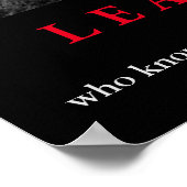 Poster Lion blanc noir leadership de motivation (Coin)