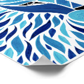 Poster Lion bleu (Coin)