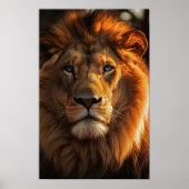 Poster Lion bleu (Devant)