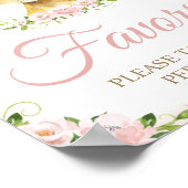 Poster Lion Blush rose Baby shower Floral Anniversaire Fa (Coin)