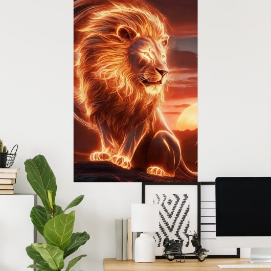Poster Lion céleste (Bureau à domicile)