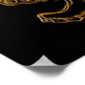 Poster Lion chinois shishi (Coin)