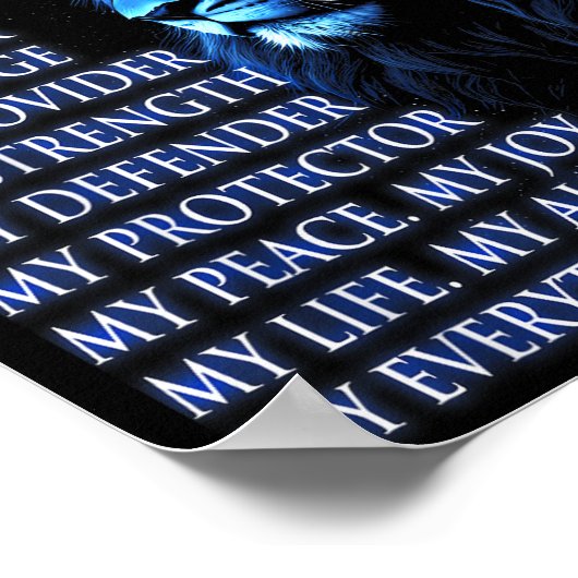 Poster Lion Christian Jesus Is My King, God, Lord, And Sa (Coin)