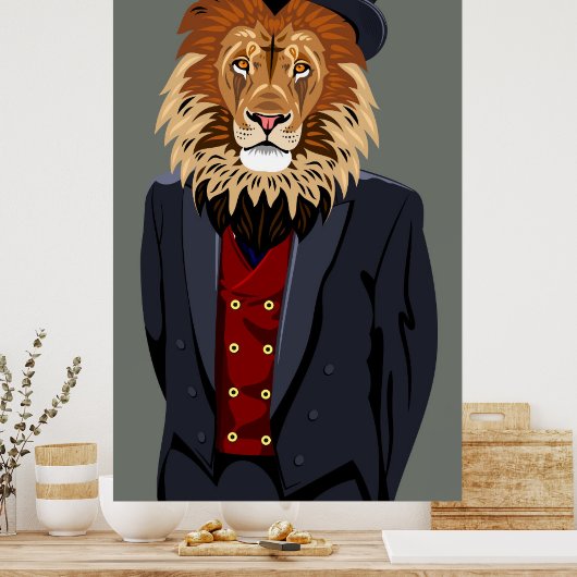Poster Lion classique (Cuisine)